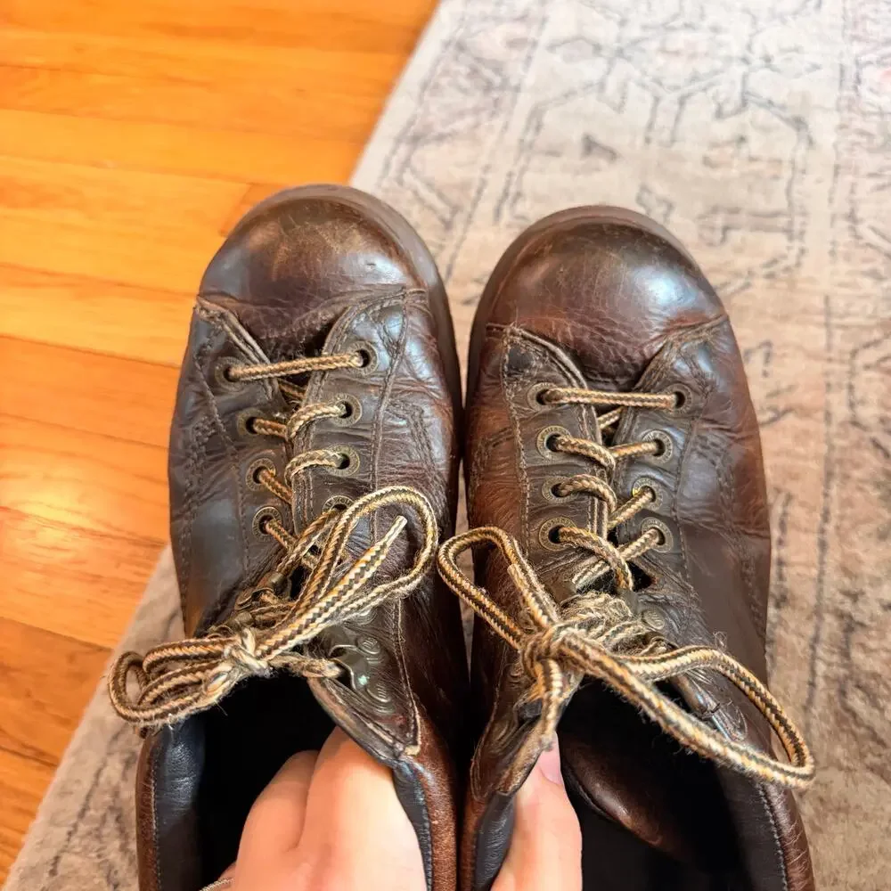 VTG Dr. Marten's 8287 MADE IN ENGLAND Chunky Brown Leather Boots MEN SZ 9 Grunge